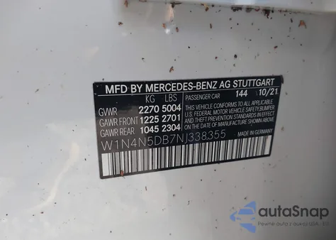 2022 Mercedes-Benz Amg Gla 45 4Matic from USA, damaged, VIN W1N4N5DB7NJ338355